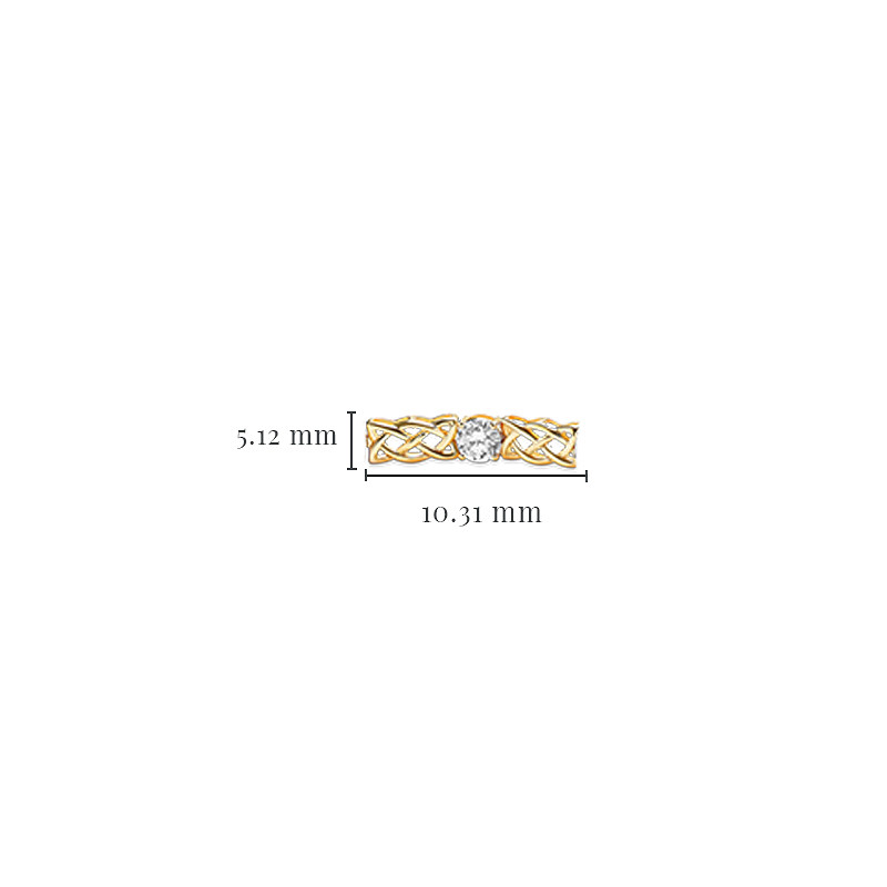 14kt Gold Lab Diamond Celtic Bracelet