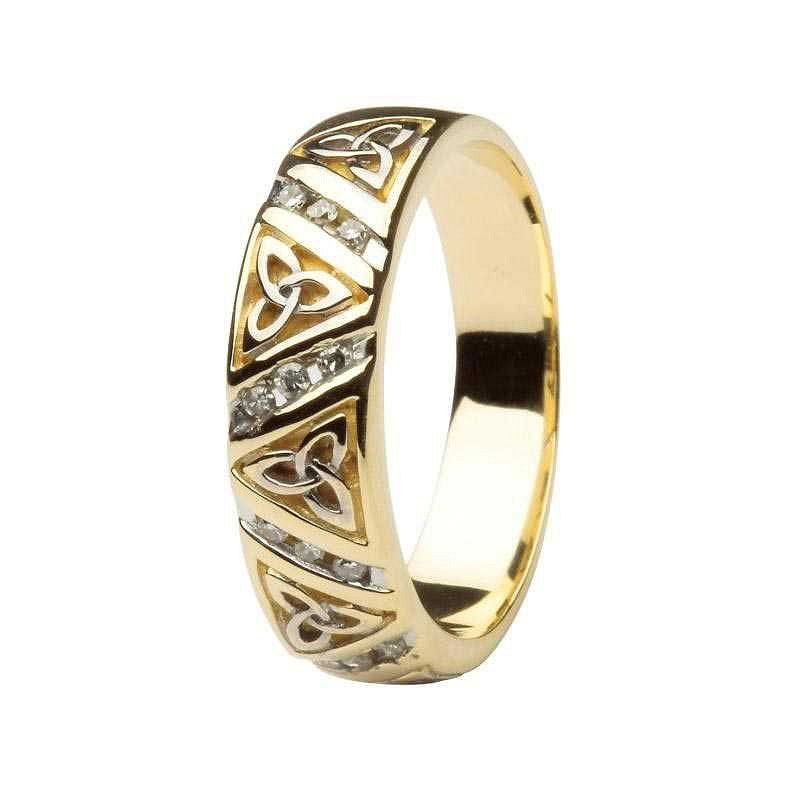 14ct YELLOW DIA CELTIC RING