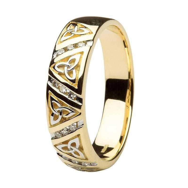 14ct YEL GTS DIA CELTIC RING