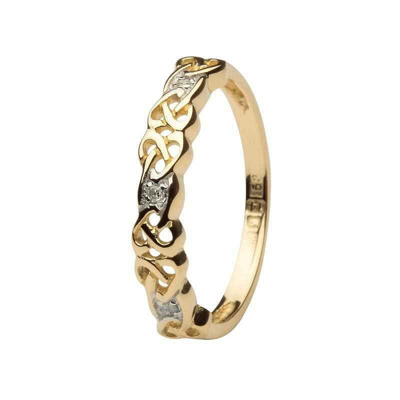 14K DIA CELTIC RING