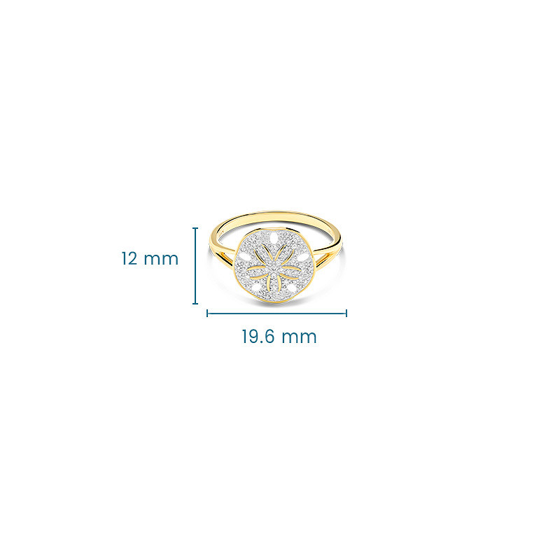 14kt Gold Lab Diamond Sand Dollar Ring