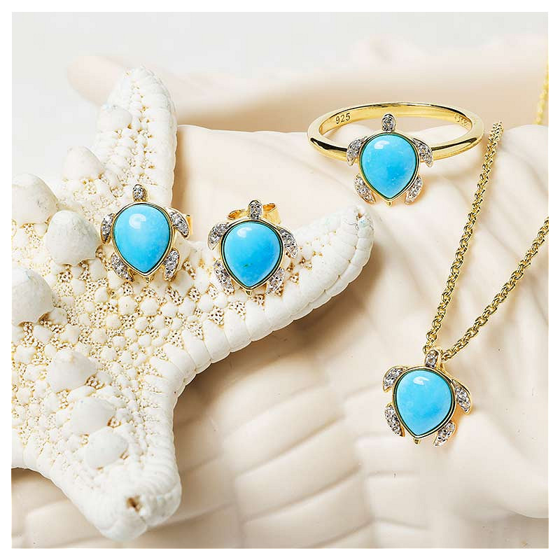 14kt Gold Vermeil Turquoise Stud Stud Earrings