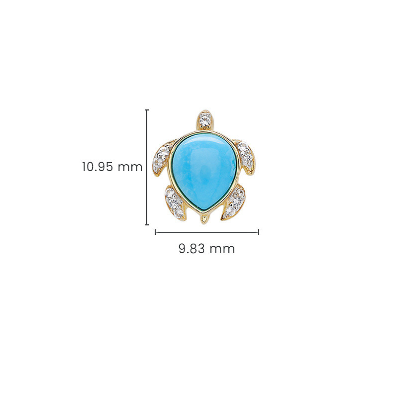 14kt Gold Vermeil Turquoise Stud Stud Earrings