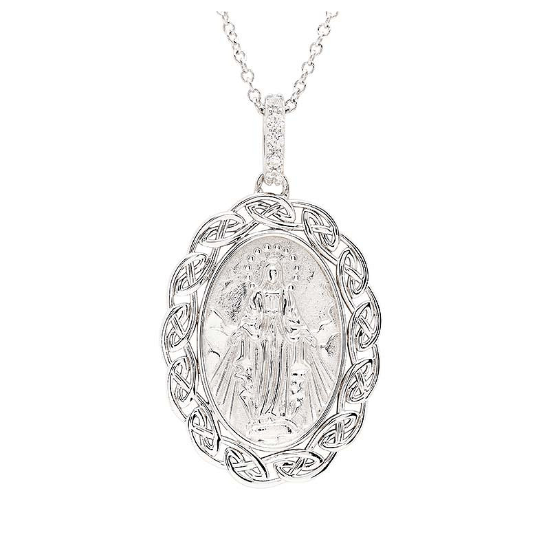 Sterling Silver Celtic Miraculous Medal