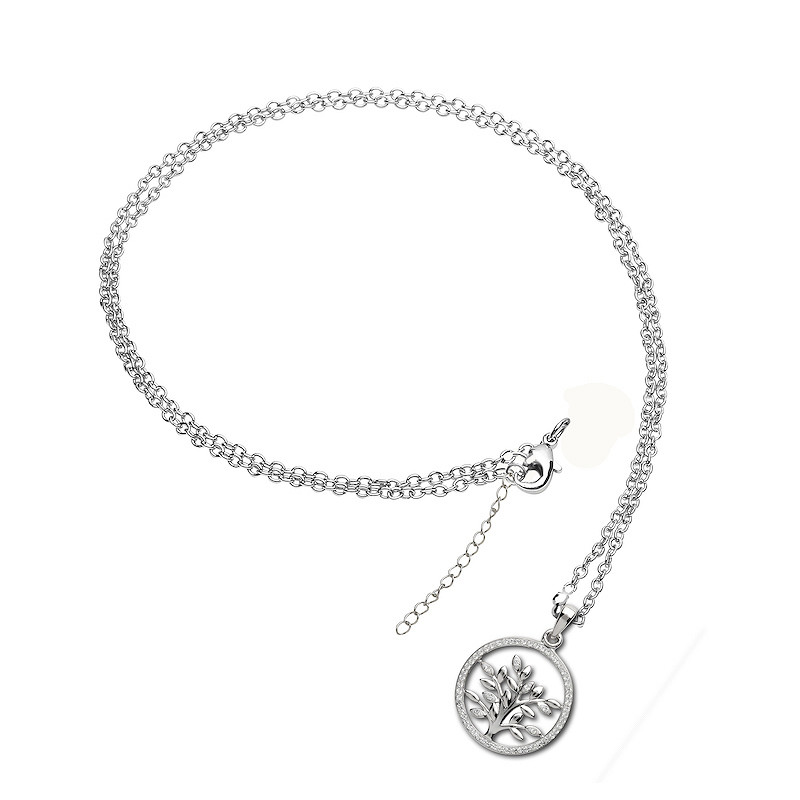 Sterling Silver Swarovski Tree of Life Necklace