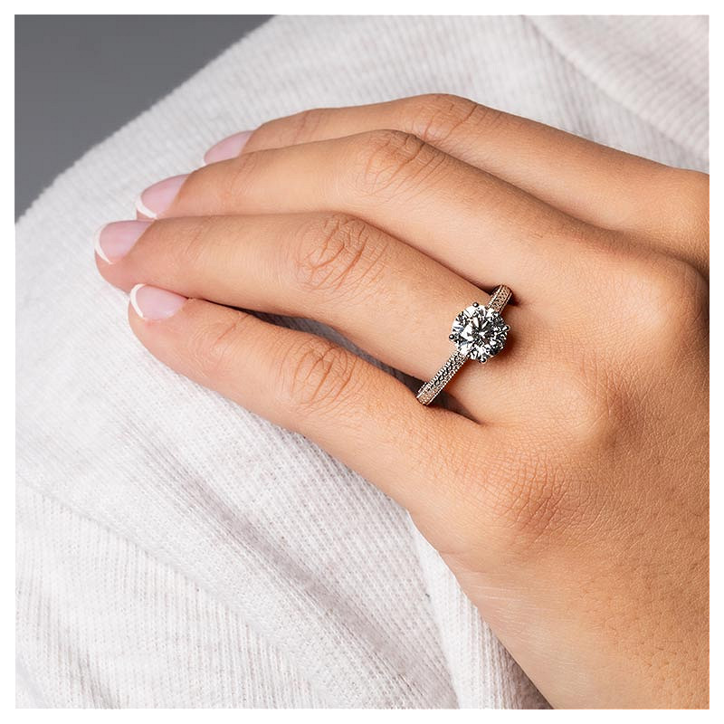 14k White Gold Celtic Knot Mount only Engagement Ring