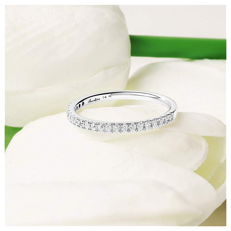 14k White Gold Lab Diamond Celtic Wedding Ring