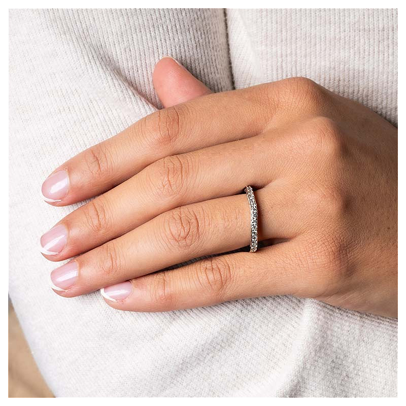 14k White Gold Lab Diamond Celtic Wedding Ring