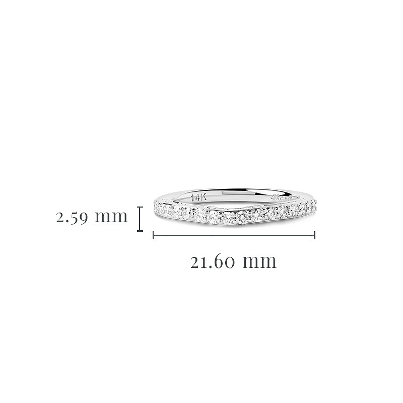 14k White Gold Lab Diamond Celtic Wedding Ring