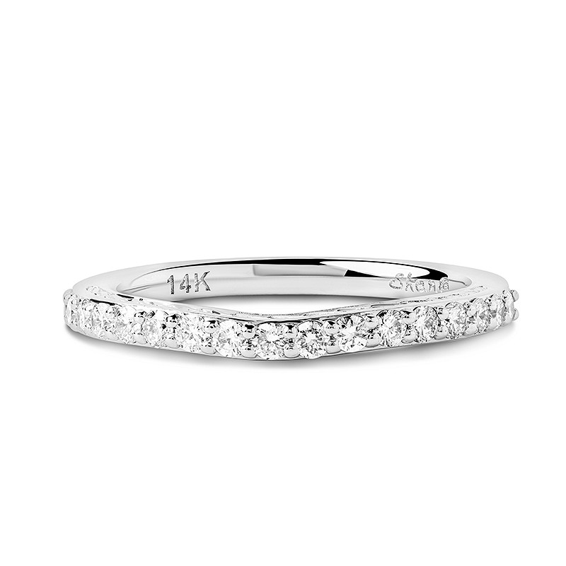 14k White Gold Lab Diamond Celtic Wedding Ring