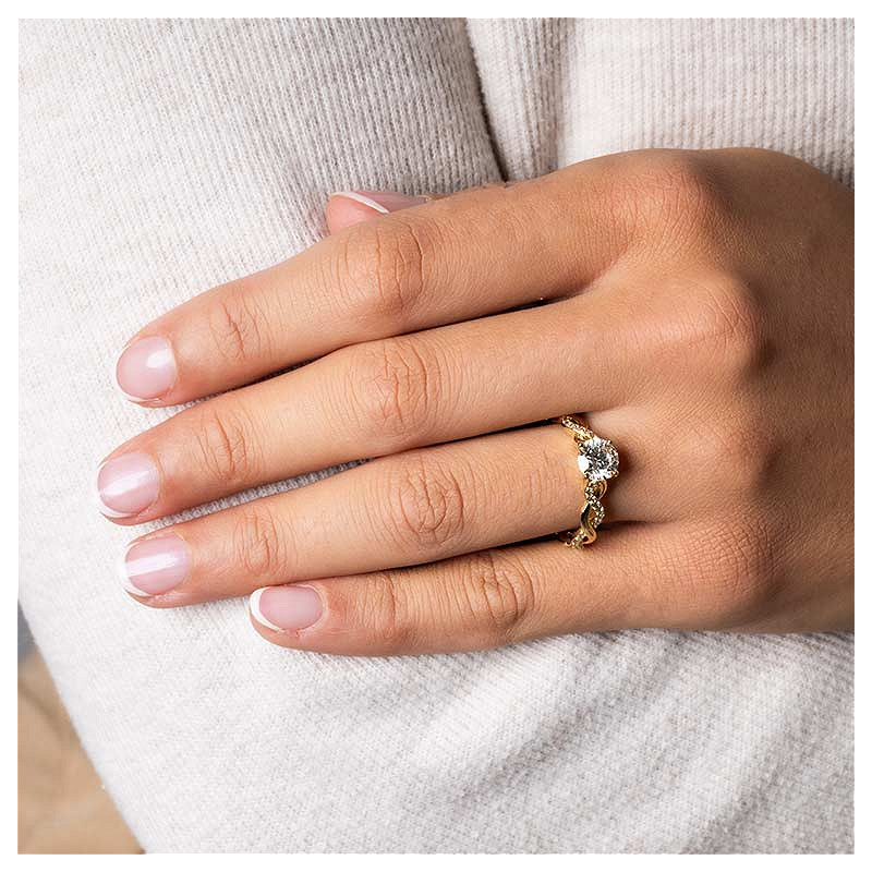 14ct Yellow Gold Celtic Knot Mount only Engagement Ring