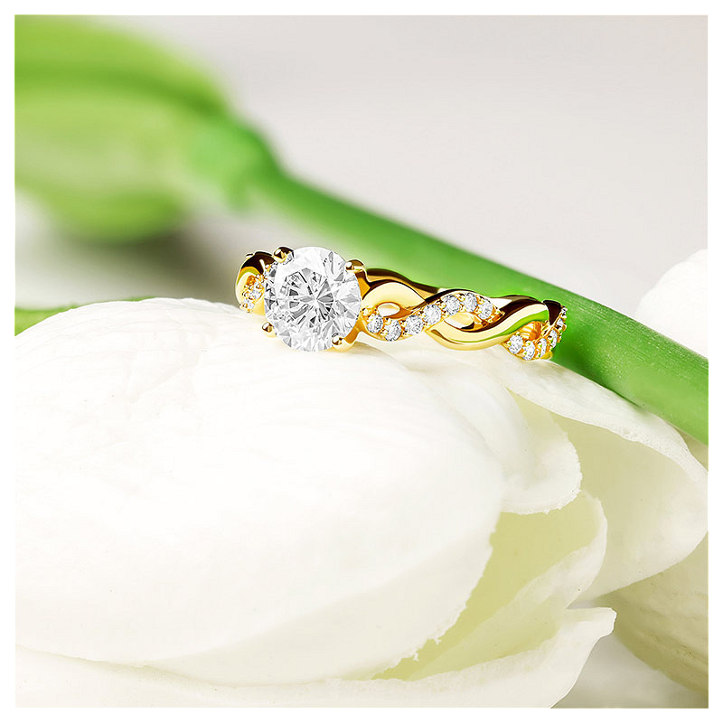 14ct Yellow Gold Celtic Knot Mount only Engagement Ring