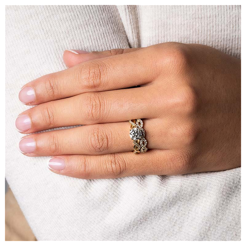 14ct Yellow Gold Celtic Knot Mount only Engagement Ring