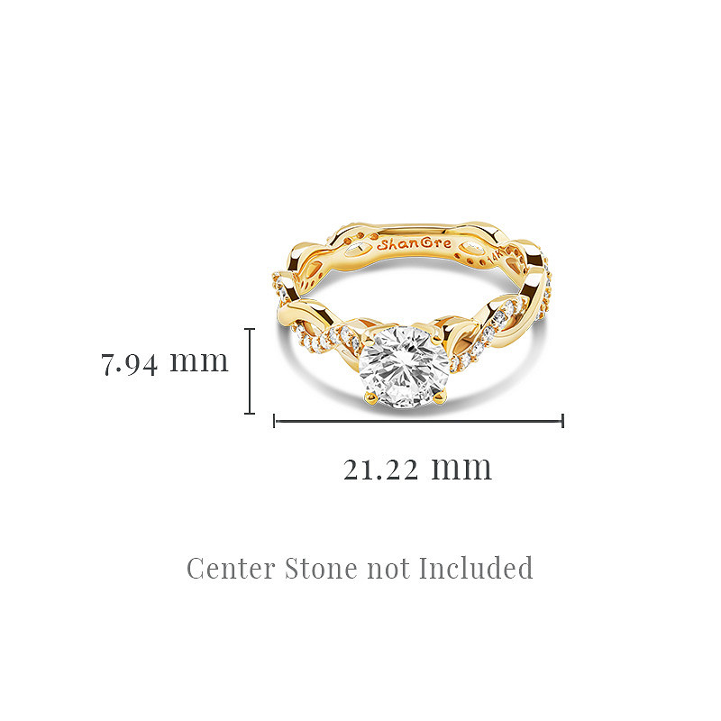 14ct Yellow Gold Celtic Knot Mount only Engagement Ring