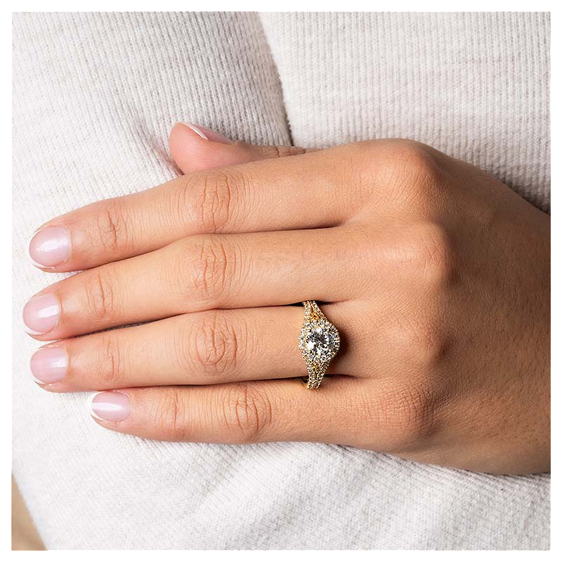 14k Yellow Gold Celtic Knot Mount Only Engagement Ring