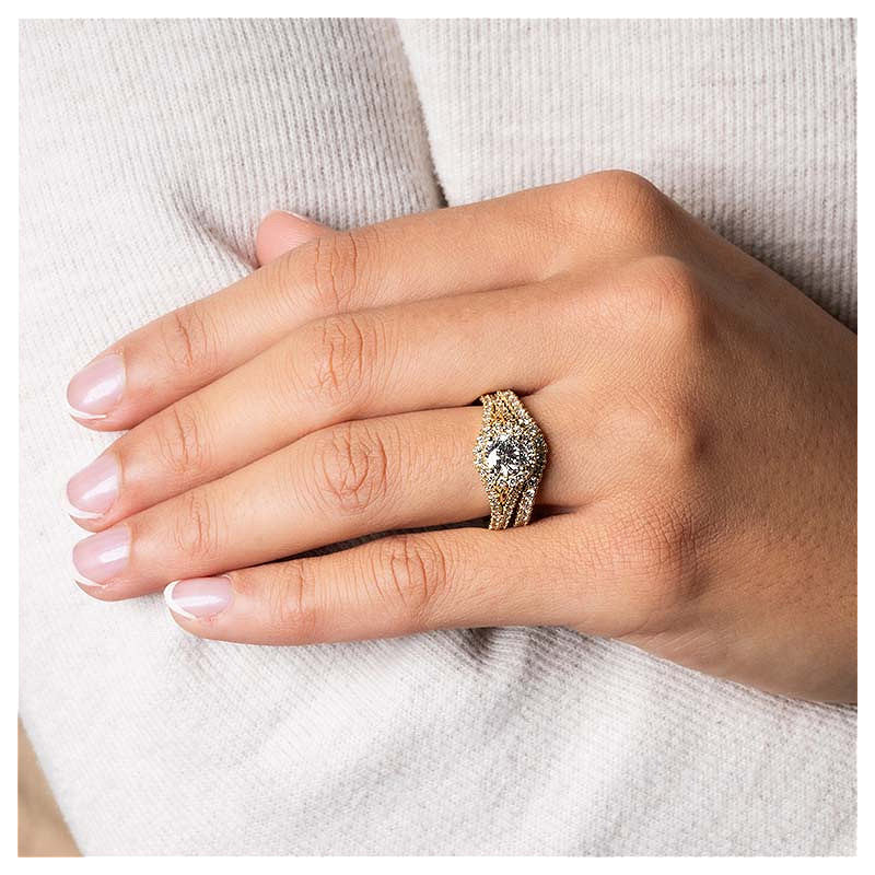 14k Yellow Gold Celtic Knot Mount Only Engagement Ring