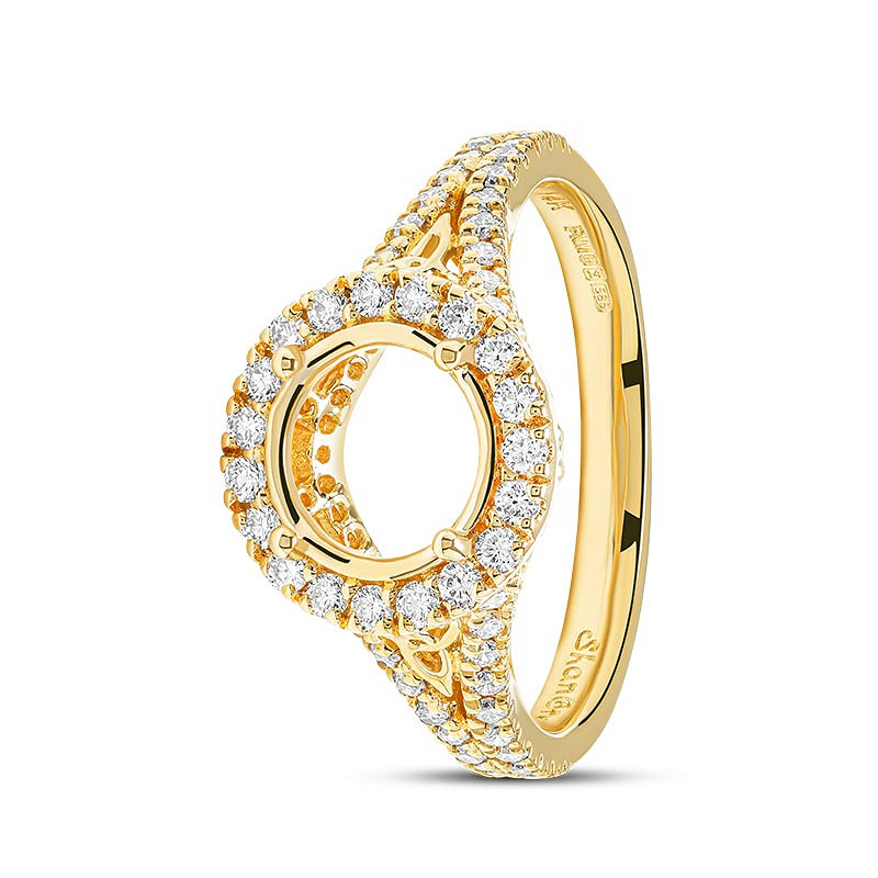 14k Yellow Gold Celtic Knot Mount Only Engagement Ring