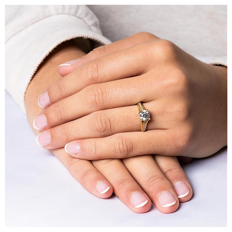 14k Yellow Gold Celtic Knot Mount Only Engagement Ring