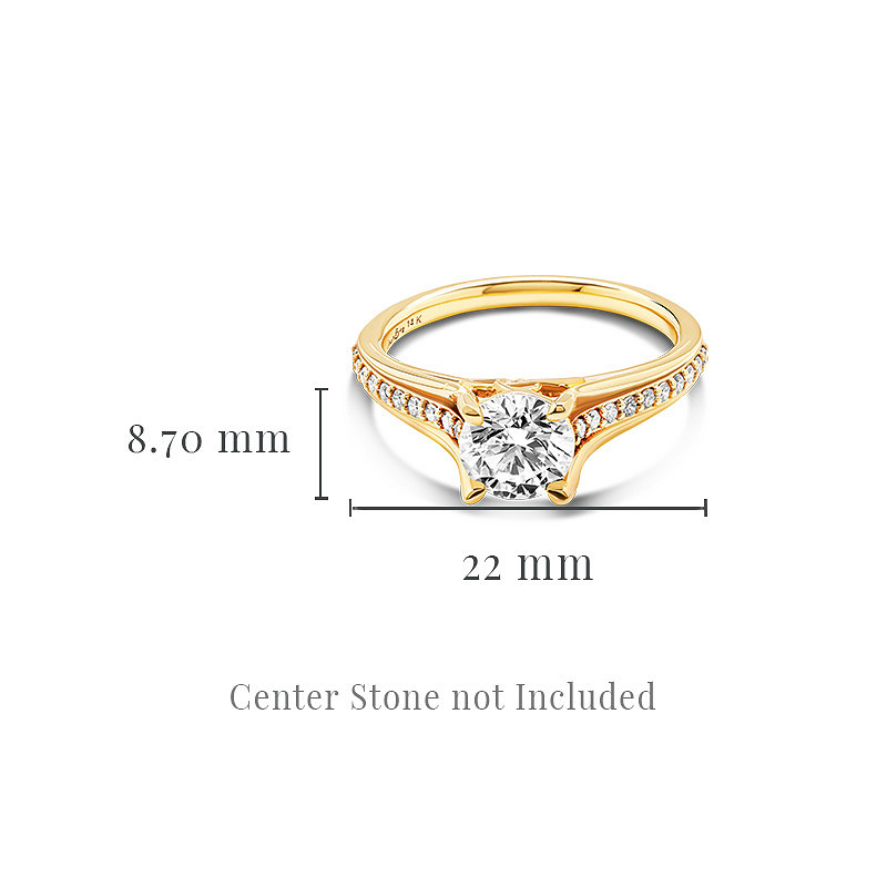 14k Yellow Gold Celtic Knot Mount Only Engagement Ring