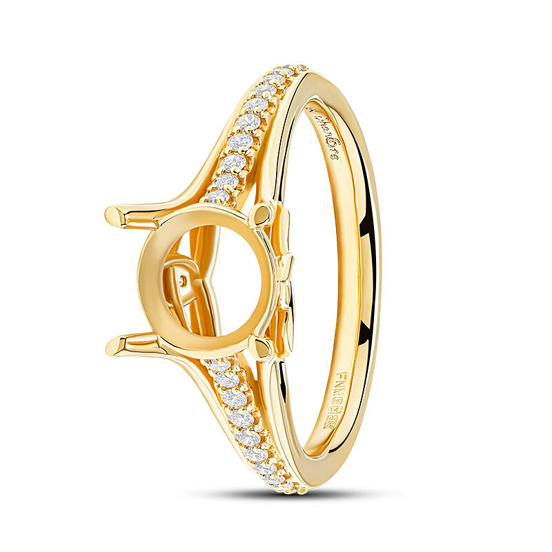 14k Yellow Gold Celtic Knot Mount Only Engagement Ring