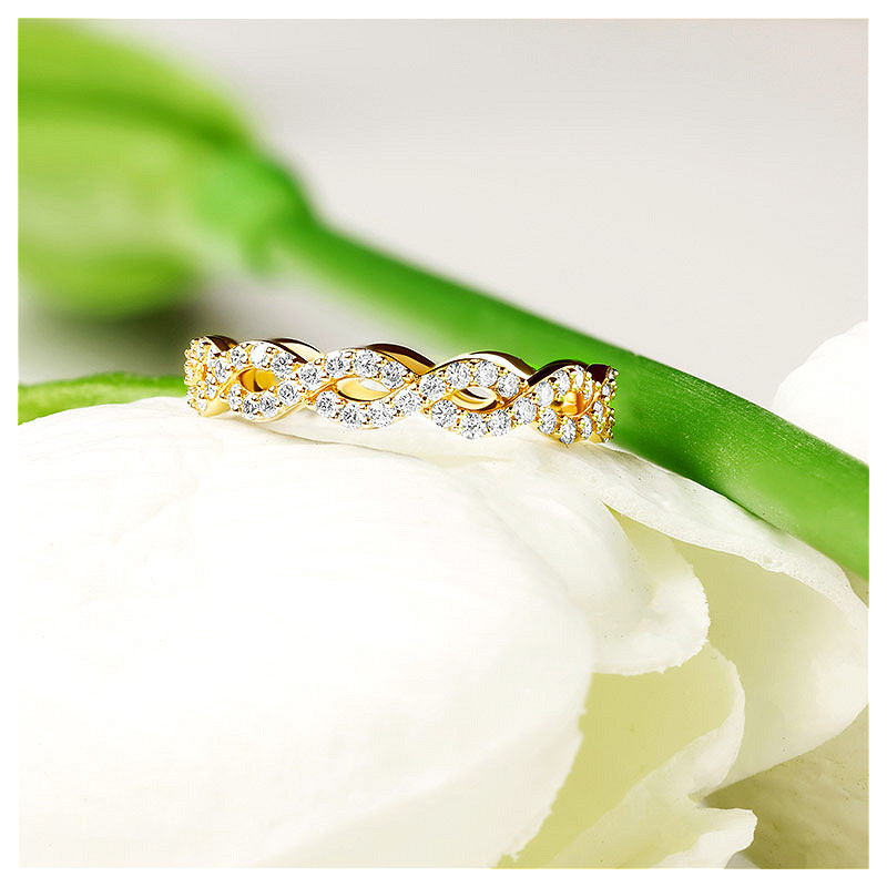 14k Gold Lab Diamond Celtic Wedding Ring