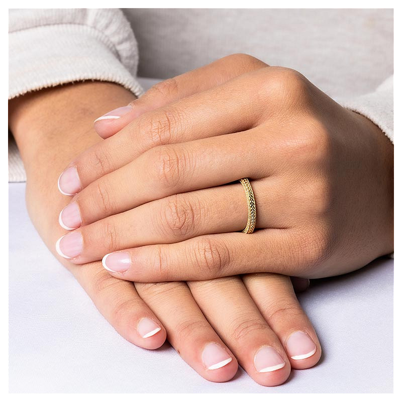 14k Gold Lab Diamond Celtic Wedding Ring