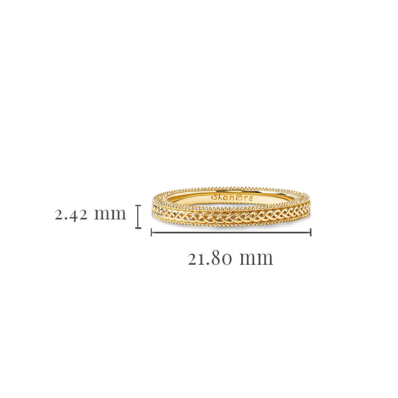 14k Gold Lab Diamond Celtic Wedding Ring