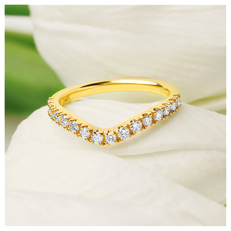 14k Gold Lab Diamond Celtic Wedding Ring