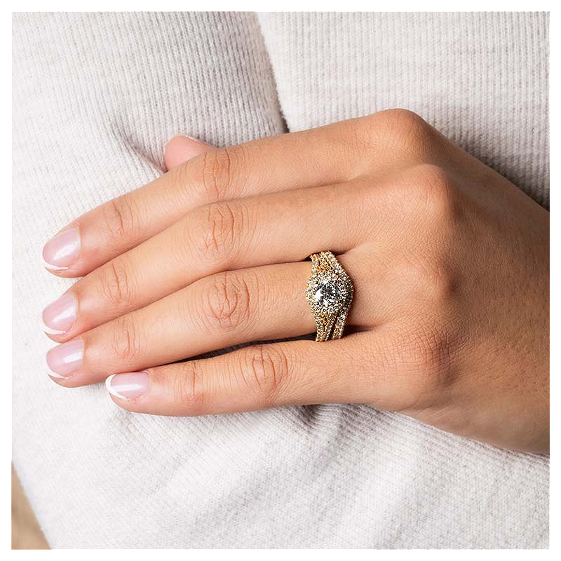 14k Gold Lab Diamond Celtic Wedding Ring